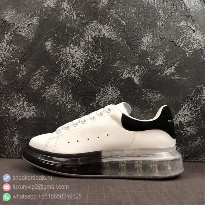 Alexander McQueen 2019ss Sole Unisex Sneakers PELLE S GOMMA 462214 WHFBU White Black